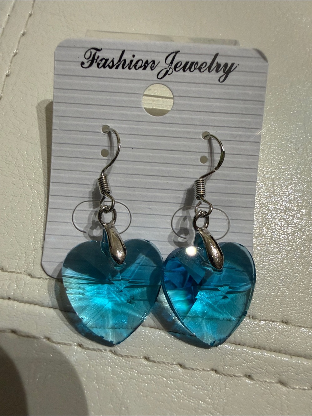 Fashion Jewelry Turquoise Heart Crystal Earrings - Women Jewelry